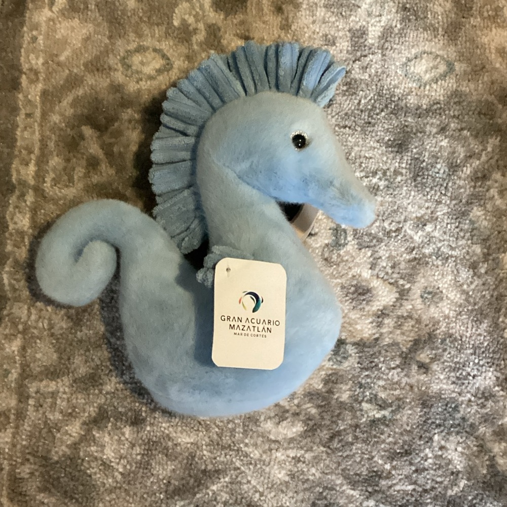 Blue Seahorse Plush